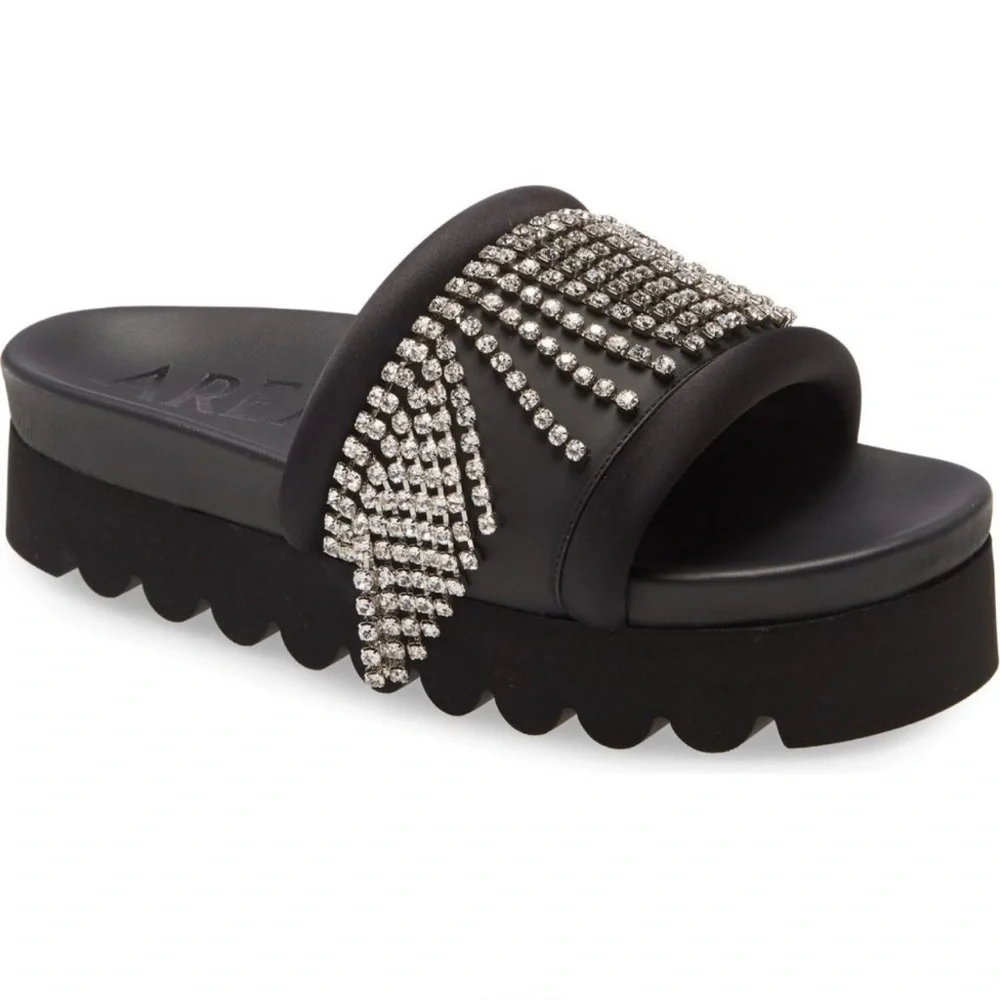 Area Crystal Fringe Platform Slides